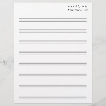 Blank Sheet Music 8 Stave