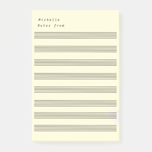  Blank Sheet Music  8 Staves  Post_it Notes