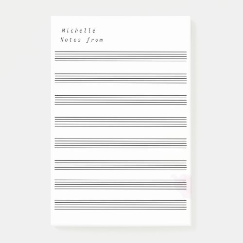  Blank Sheet Music  8 Staves  Post_it Notes