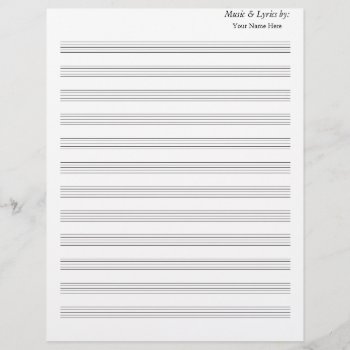 Blank Sheet Music Blank 12 Staves No Clefs by UTeezSF at Zazzle