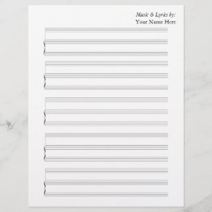 Blank Sheet Music For Piano – Madison's Paper Templates