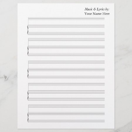 Blank Sheet Music For Piano And Voice