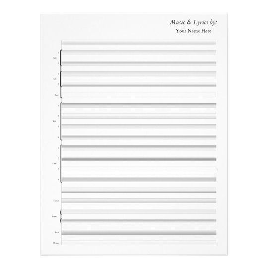 sheet jazz music blank Sheet Jazz  Blank Band  Zazzle Music