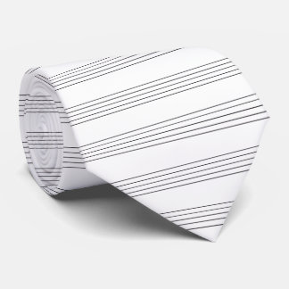 Blank Sheet Music Manuscript Neck Tie