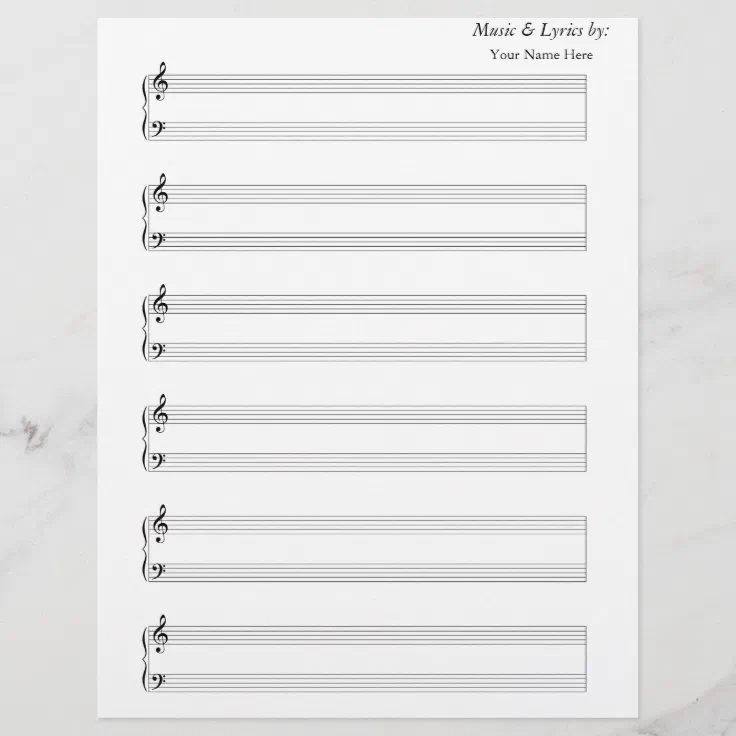 blank sheet music