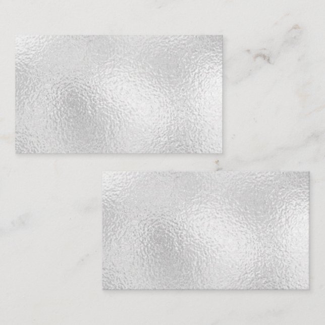 Blank Shinny Silver Business Card (Front/Back)