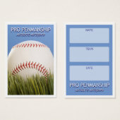 Blank Signature Card for baseball autographs! (Front & Back)
