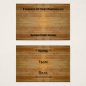 Blank Signature Card for basketball autographs! (Front & Back)