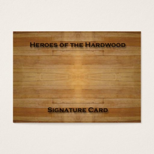 Customizable Blank Signature Card for basketball autographs! Business Card