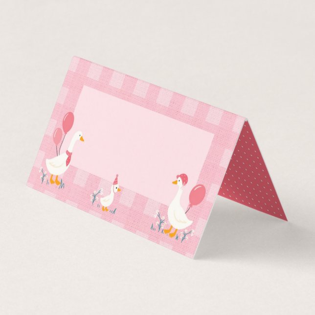 Blank Silly Goose Foos Label Tent Business Card (Front)