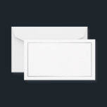 Blank Silver and White Wedding Advice and Wishes Card<br><div class="desc">Add a personal touch to your wedding with a silver wedding advice and wishes card. This advice card features silver border on white background. Perfect for wedding, baby shower, birthday party, bridal shower, bachelorette party and any special occasions. Please Note: The foil details are simulated in the artwork. No actual...</div>