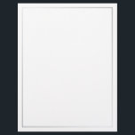 Blank Silver Letterhead<br><div class="desc">Blank Letterhead features silver border with white blank space.

Please Note: The foil details are simulated in the artwork. No actual foil will be used in the making of this product.</div>