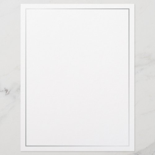 Blank Silver Letterhead