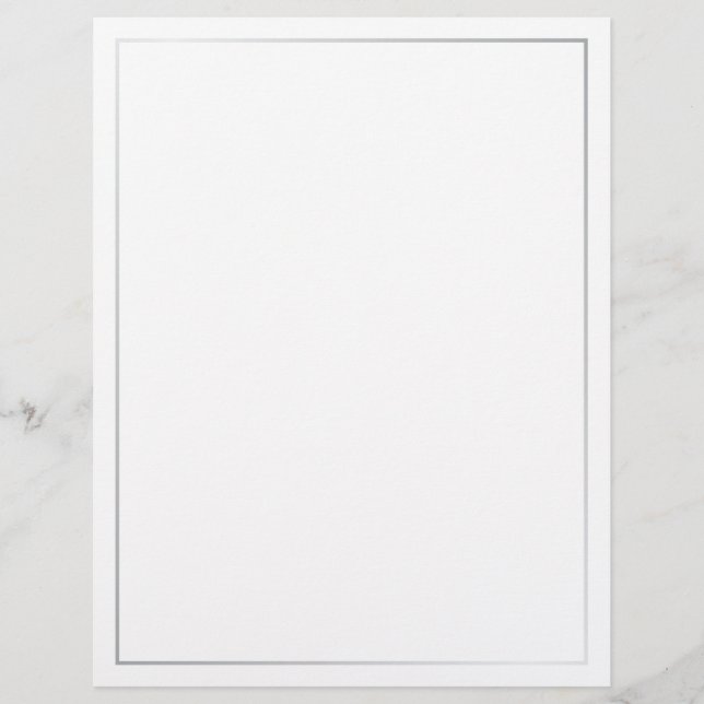 Blank Silver Letterhead (Front)