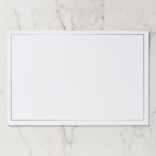 Blank Silver Paper Pad
