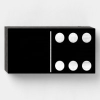 Blank Six Domino Black Wood Box Wall Art