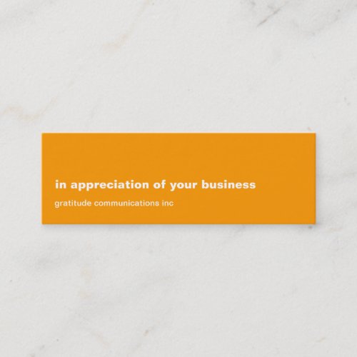 Blank Slate Orange Appreciation Business Card Templates