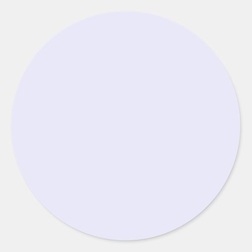 Blank Solid Color Lavender Mist Classic Round Sticker