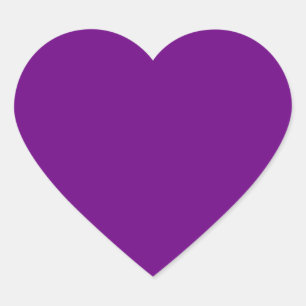Blank Solid Color Purple Heart Sticker