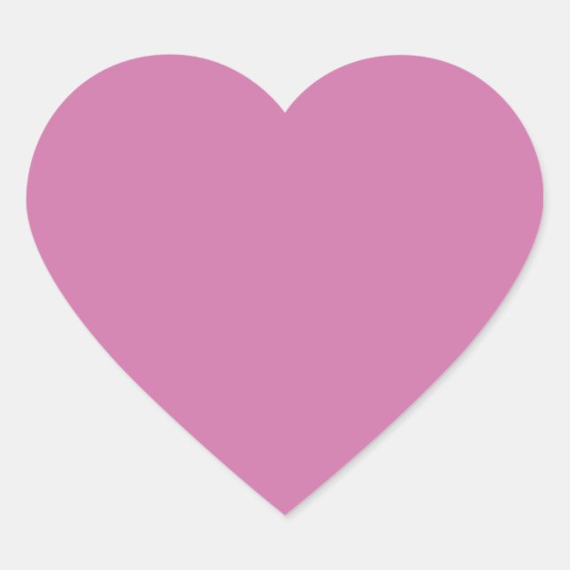 Blank Solid Color Violet Heart Sticker (Front)