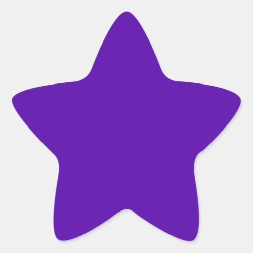 Blank Solid Color Vivid Purple Star Sticker