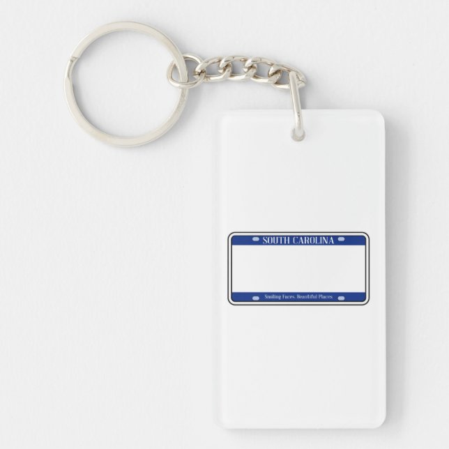 Blank South Carolina State License Plate Keychain (Front)