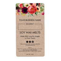 Blank Soy Wax Melt Labels With Writing Space