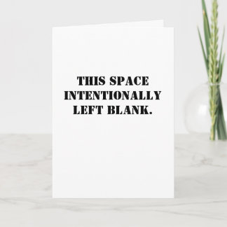 Blank Space Funny Birthday Card