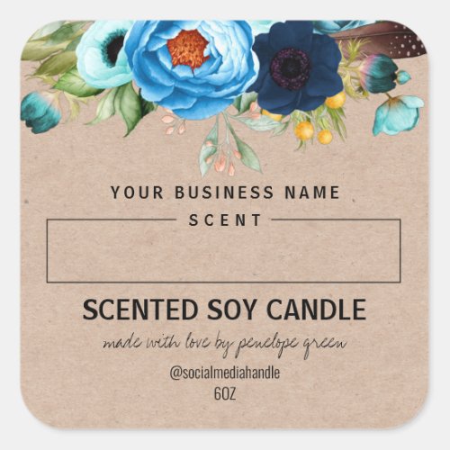 Blank Space Scented Soy Candle Labels