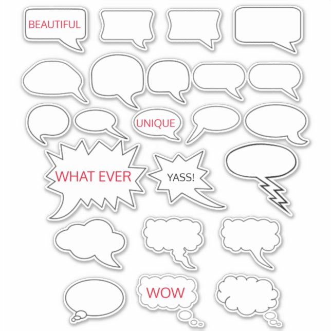 Blank Speech Bubble Vinyl Sticker (Front)