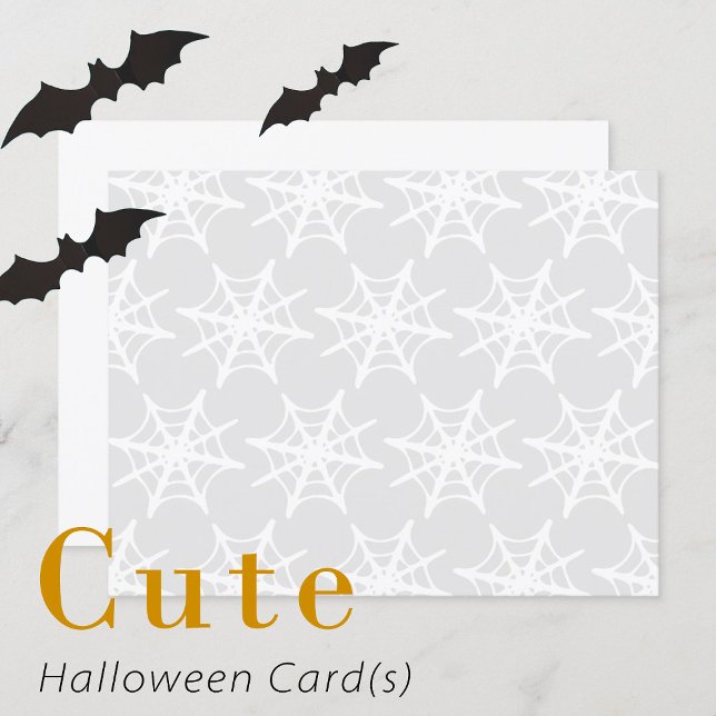 Blank Spider Web Print Halloween Cards (Creator Uploaded)