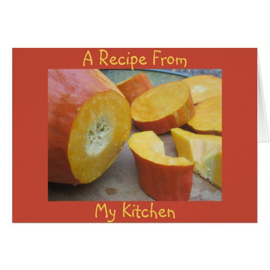 Blank Squash Recipe Card (Front Horizontal)