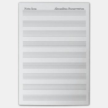 Blank Staff Music Note Paper Custom Name Option by missprinteditions at Zazzle