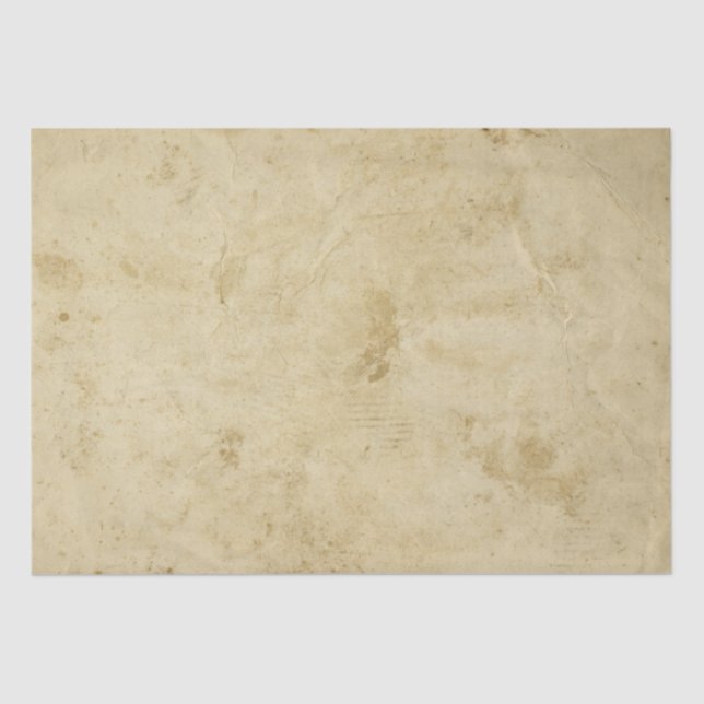 Blank Stained Parchment Beige Antique Retro Tissue Paper (Front)