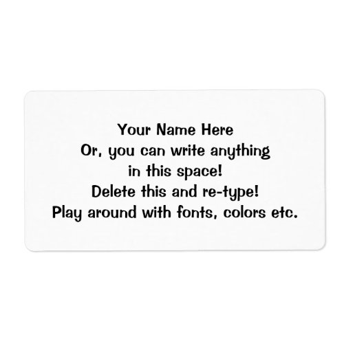 Blank Sticky Labels_Personalize Label