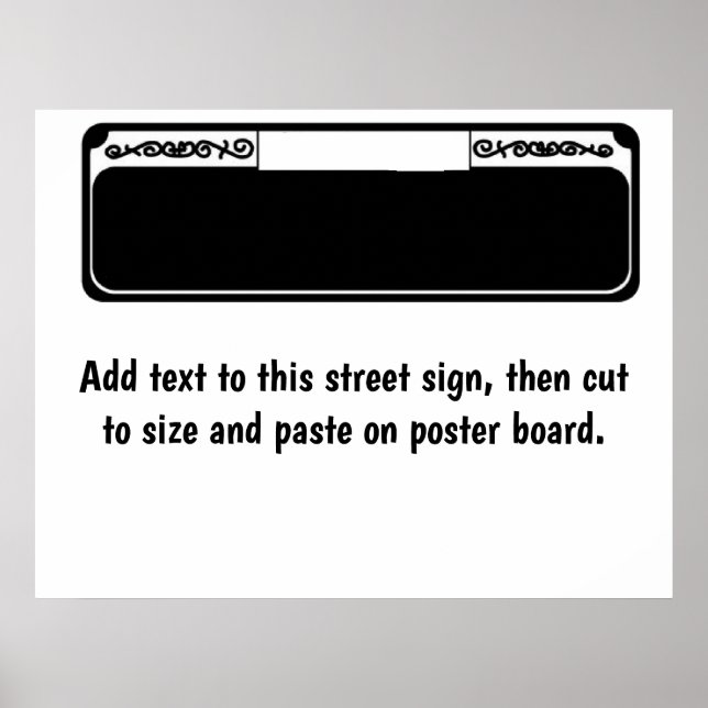 Blank Street Sign, add text to Sign (Front)