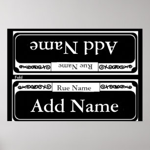 Blank Street Sign, Fold Template French Quarter Poster