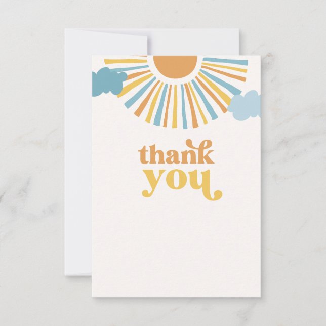 Blank Sun Thank You Card (Front)