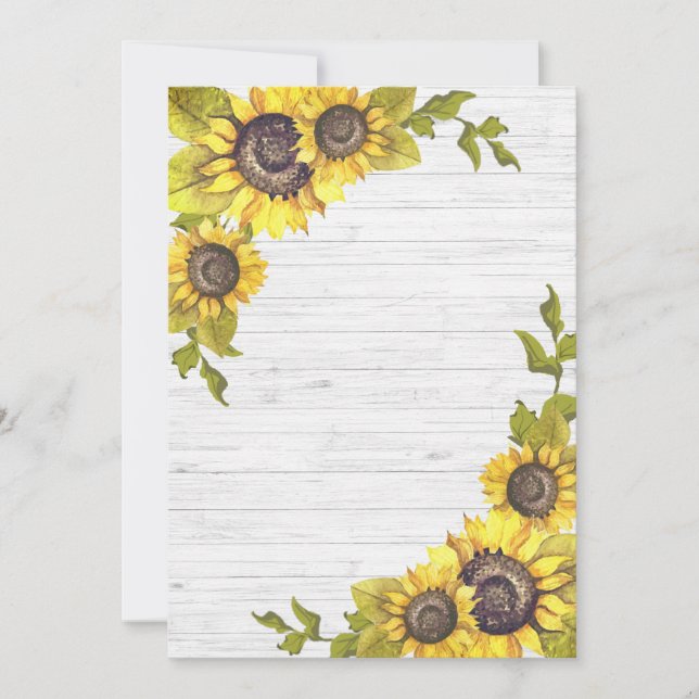 Blank Sunflower Wedding Template (Front)