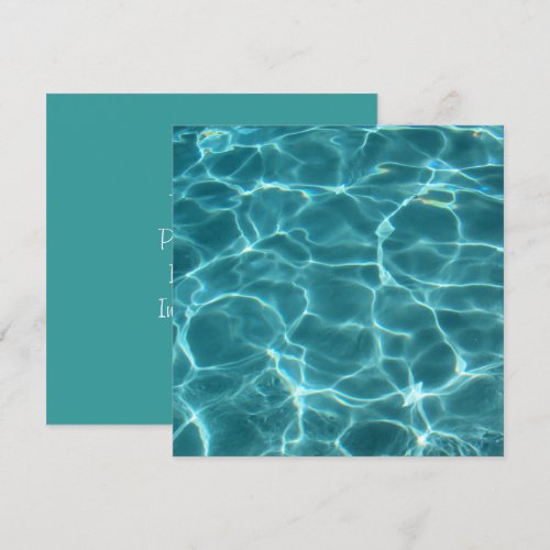 Swimming Pool Personalized Invitations