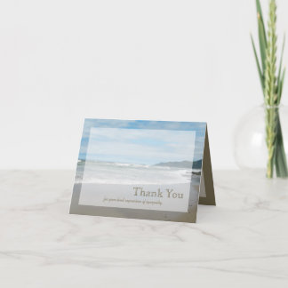 Blank Sympathy Thank You Note Card