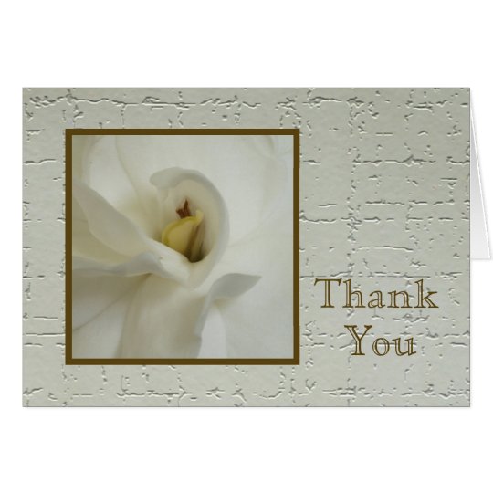 Blank Sympathy Thank You Note Card - Gardenia