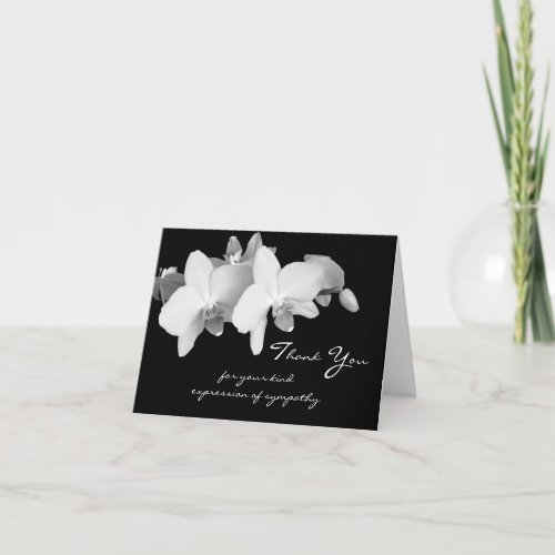 Blank Sympathy You Note Card  Orchids