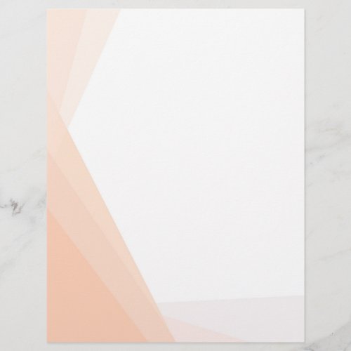 Blank Template Apricot White Color Custom Elegant Letterhead