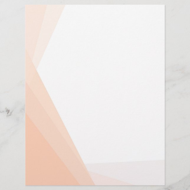Blank Template Apricot White Color Custom Elegant Letterhead (Front)