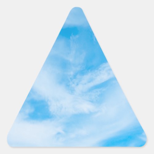 Blank Template Blue Sky Nature White Clouds Triangle Sticker
