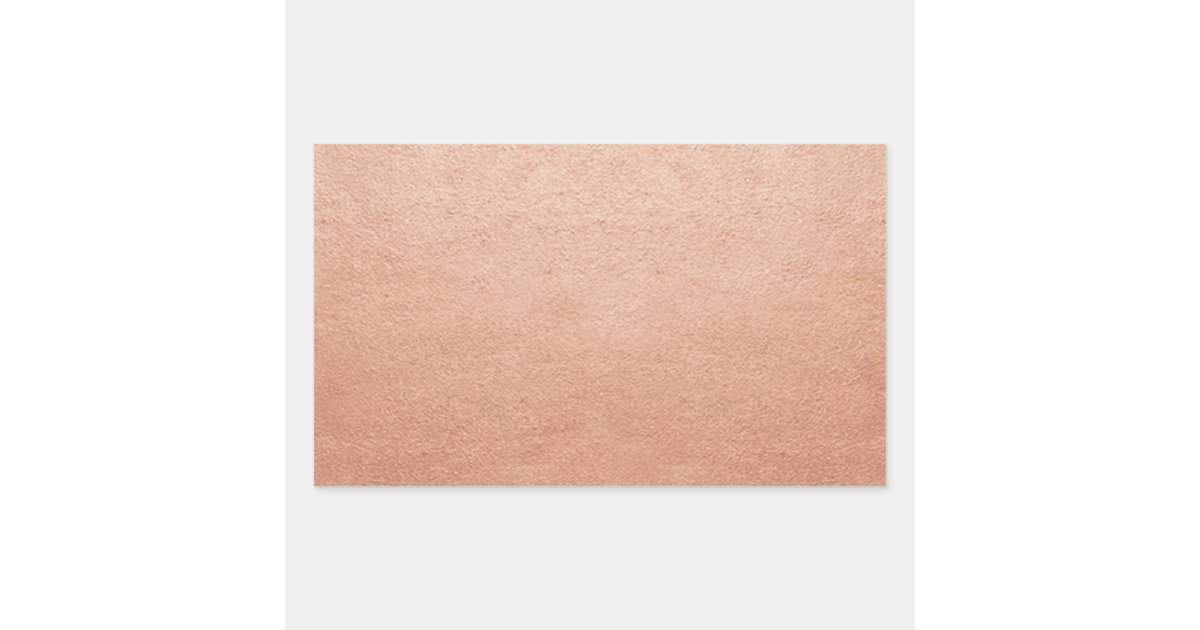 Blank Template Copper Faux Foil Any Text or Logo Rectangular Sticker ...
