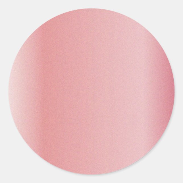 Blank Template Custom Text Upload Logo Rose Gold Classic Round Sticker (Front)