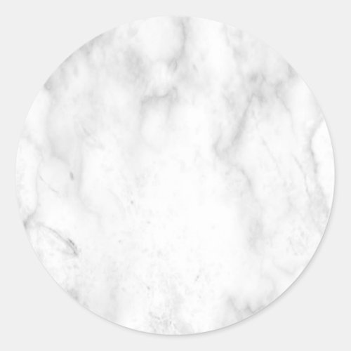 Blank Template Custom Trendy Elegant White Marble Classic Round Sticker