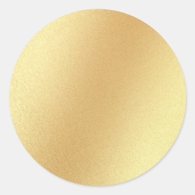 Blank Template Elegant Faux Gold Glitter Glamorous Classic Round Sticker (Front)